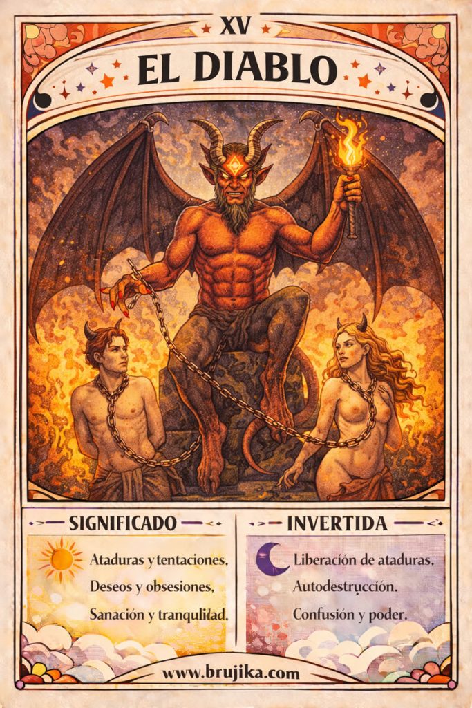 El Diablo de Arcanos mayores del Tarot