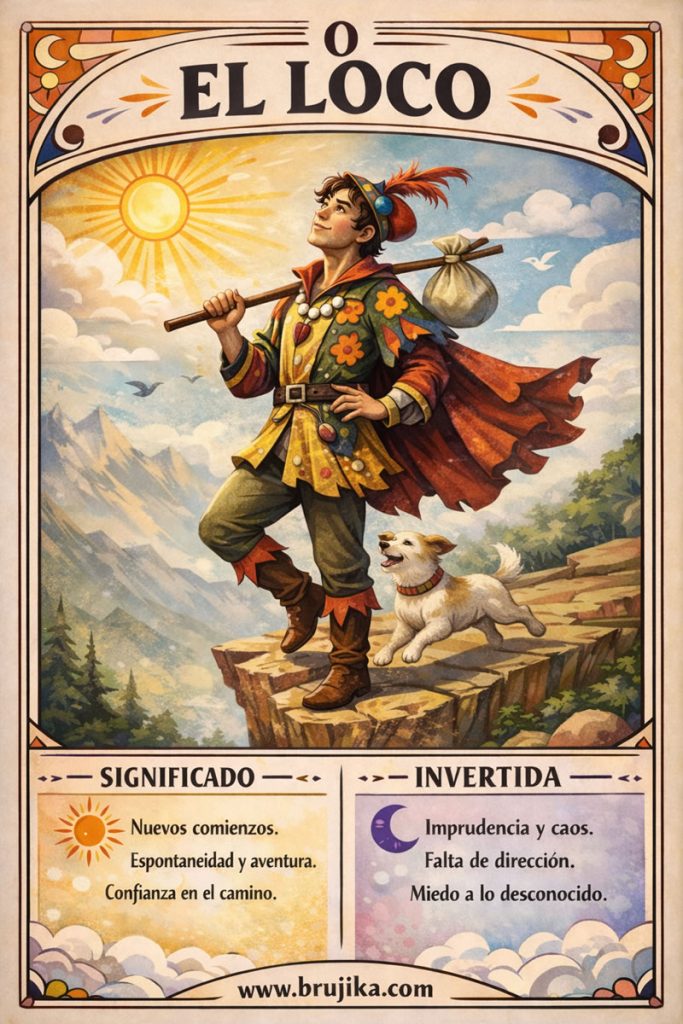 El loco de Arcanos mayores del Tarot